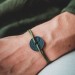 Bracelet Le Sou français charbon noir caché dans un oeuf